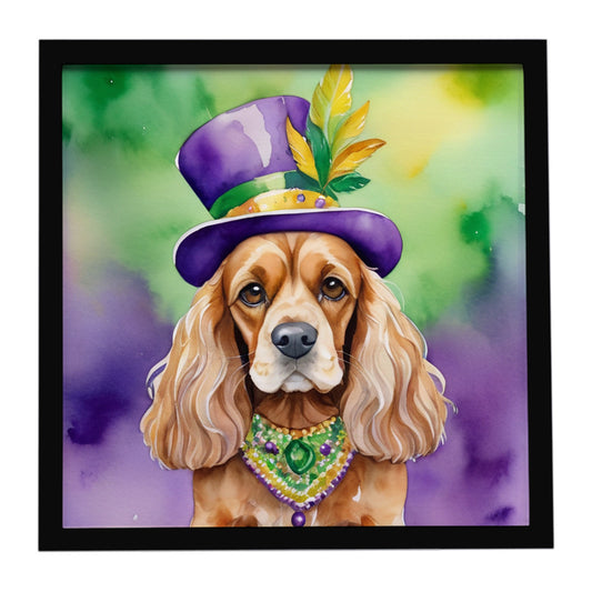 Buy this Cocker Spaniel King of Mardi Gras Framed Metal Print