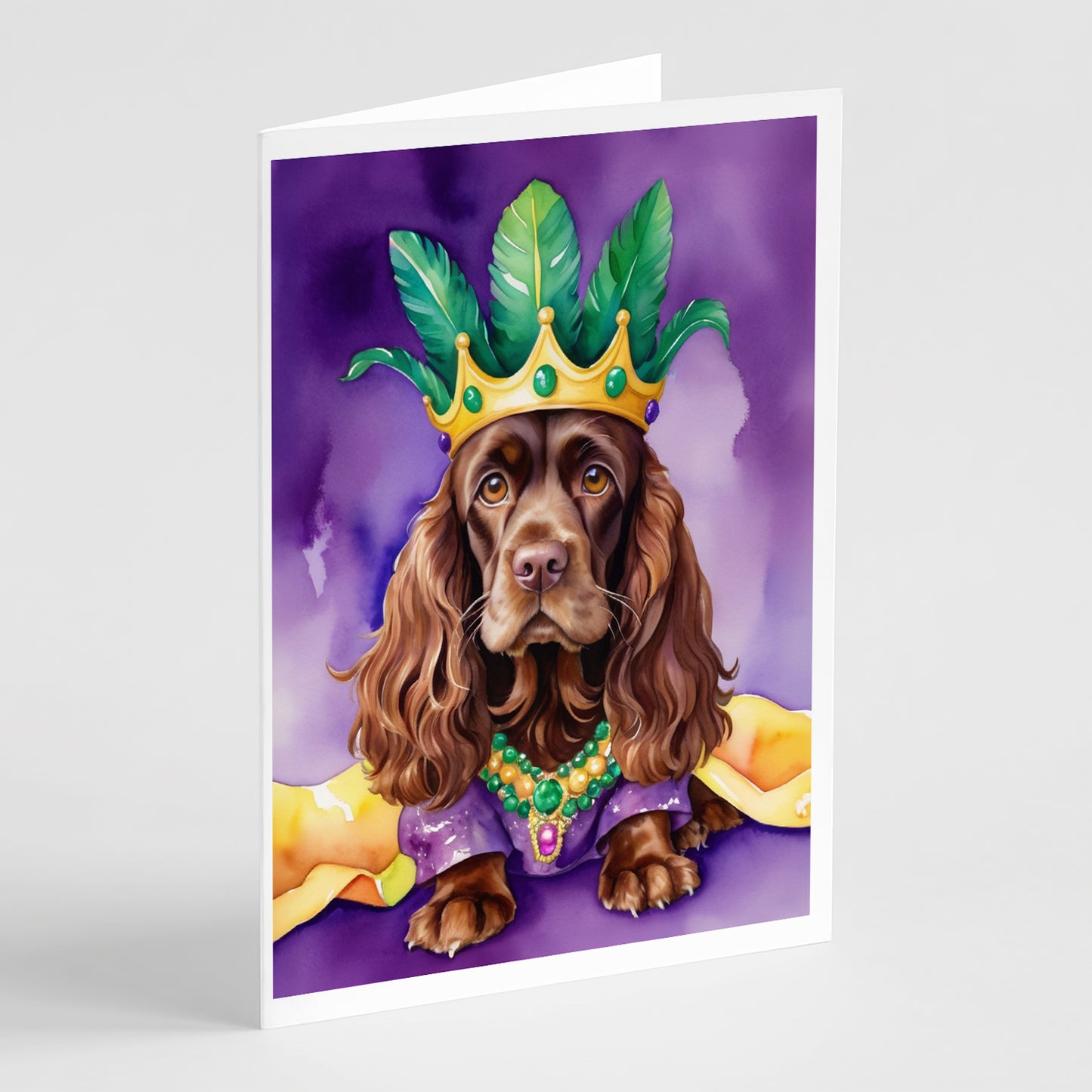 Buy this Cocker Spaniel King of Mardi Gras Greeting Cards Pack of 8