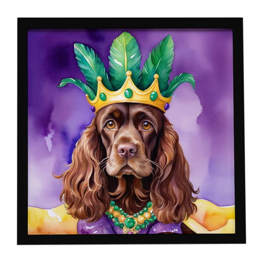 Buy this Cocker Spaniel King of Mardi Gras Framed Metal Print