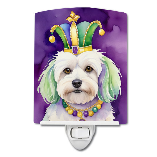 Buy this Coton de Tulear King of Mardi Gras Ceramic Night Light