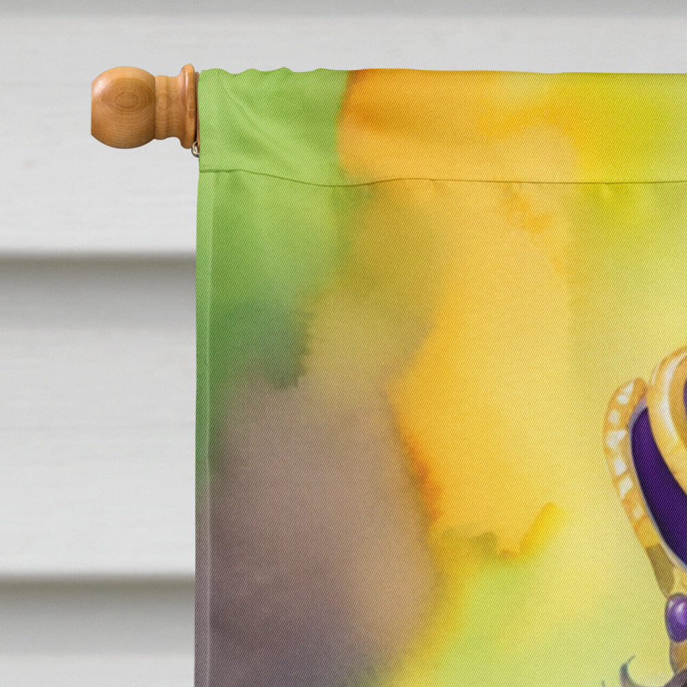 Curly-Coated Retriever King of Mardi Gras House Flag