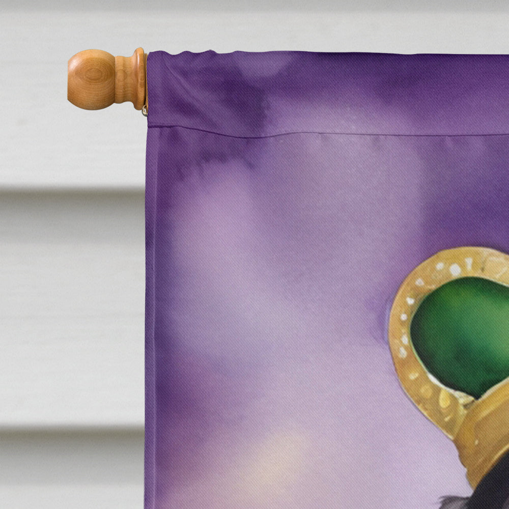 Dachshund King of Mardi Gras House Flag