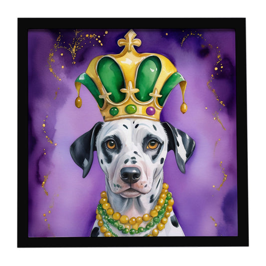 Buy this Dalmatian King of Mardi Gras Framed Metal Print