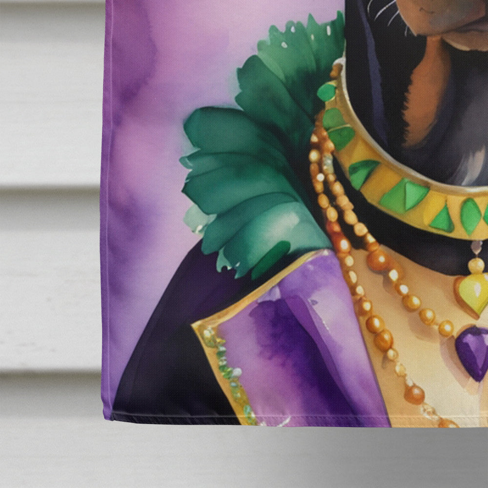 Doberman Pinscher King of Mardi Gras House Flag