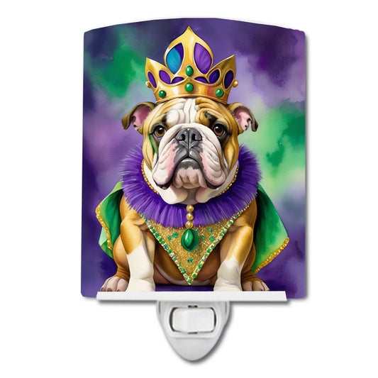 Buy this English Bulldog King of Mardi Gras Ceramic Night Light