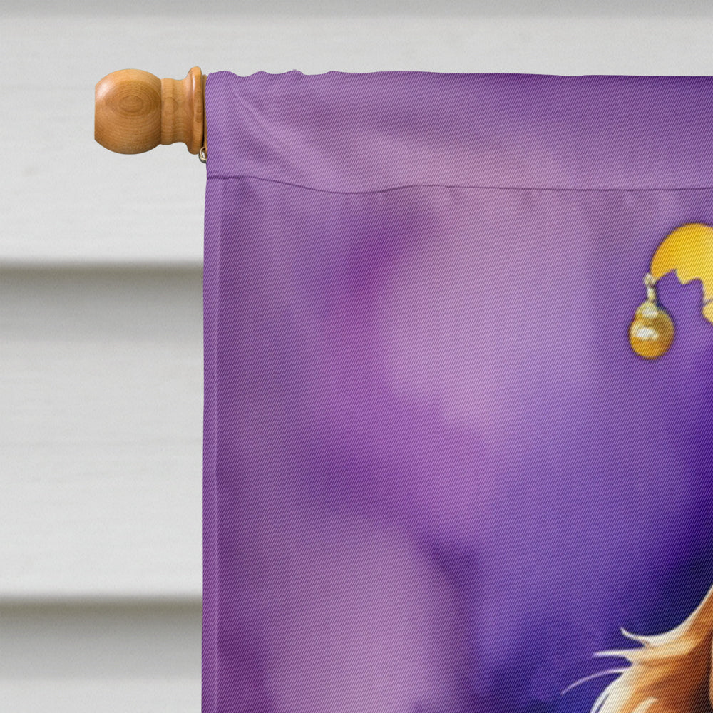 English Cocker Spaniel King of Mardi Gras House Flag