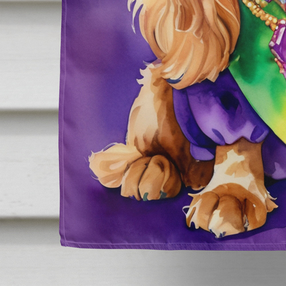 English Cocker Spaniel King of Mardi Gras House Flag