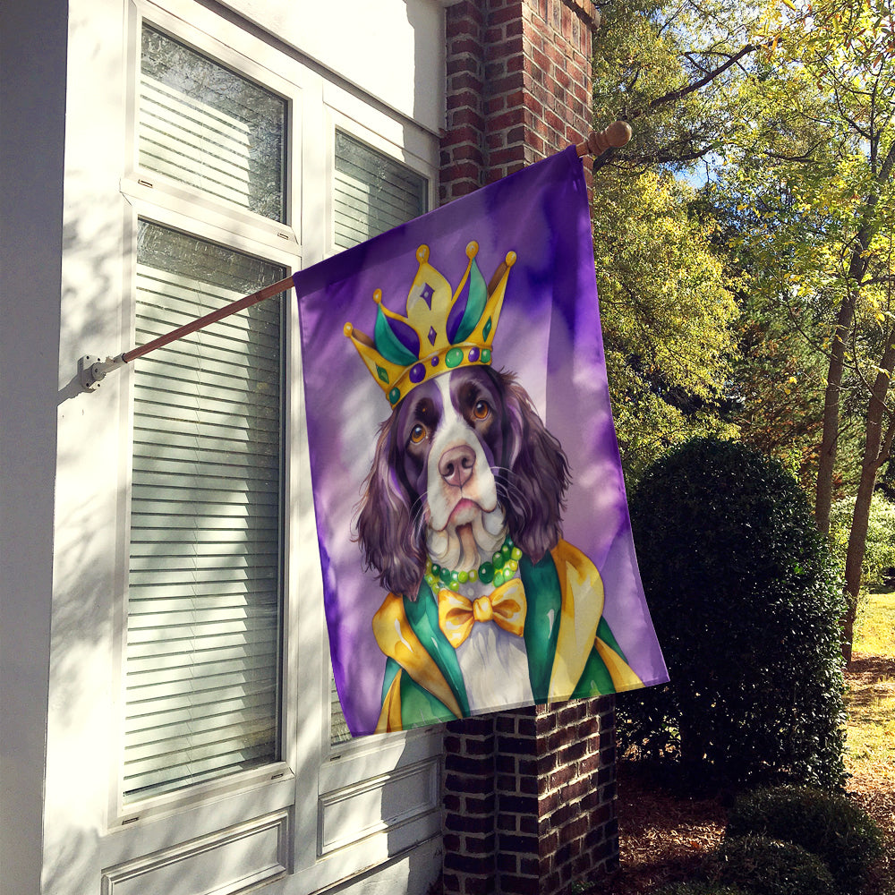 English Springer Spaniel King of Mardi Gras House Flag