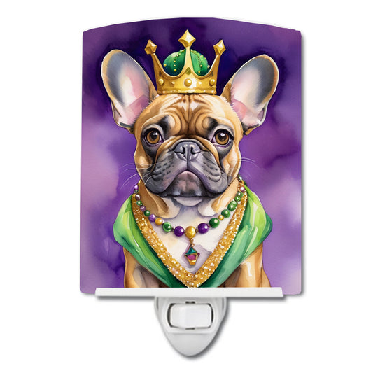 Buy this French Bulldog King of Mardi Gras Ceramic Night Light