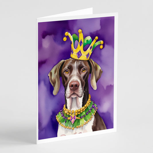 Buy this German Shorthaired Pointer King of Mardi Gras Greeting Cards Pack of 8