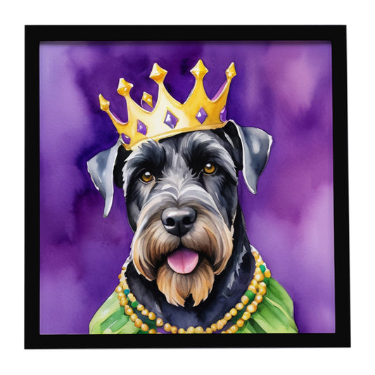 Buy this Giant Schnauzer King of Mardi Gras Framed Metal Print