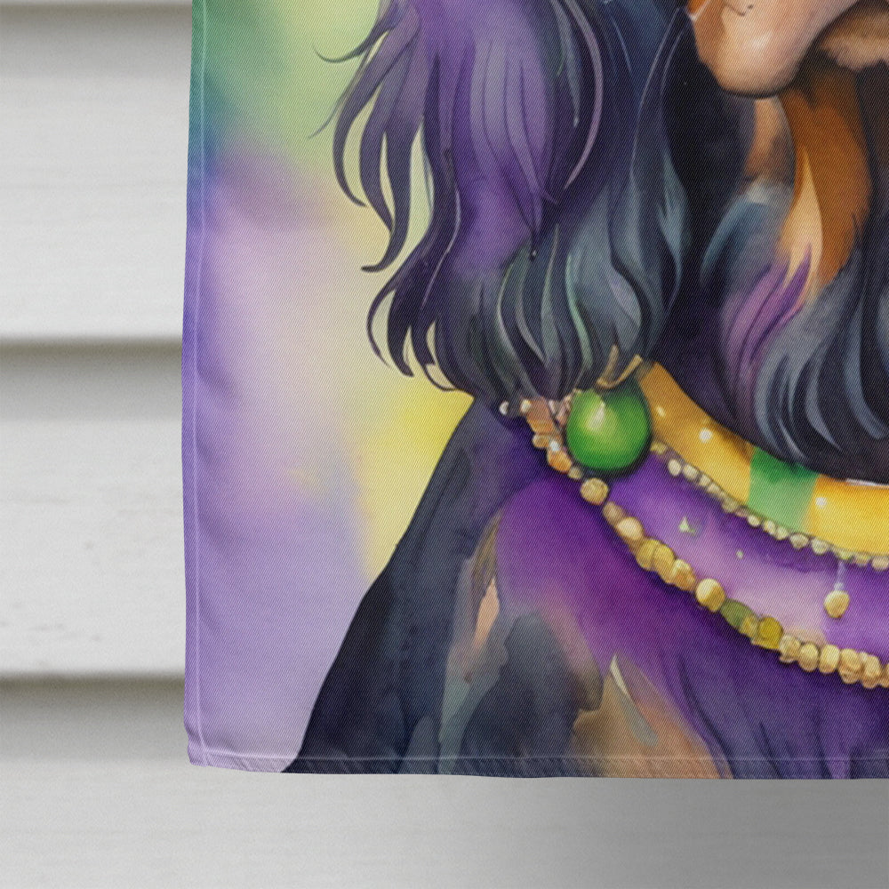 Gordon Setter King of Mardi Gras House Flag