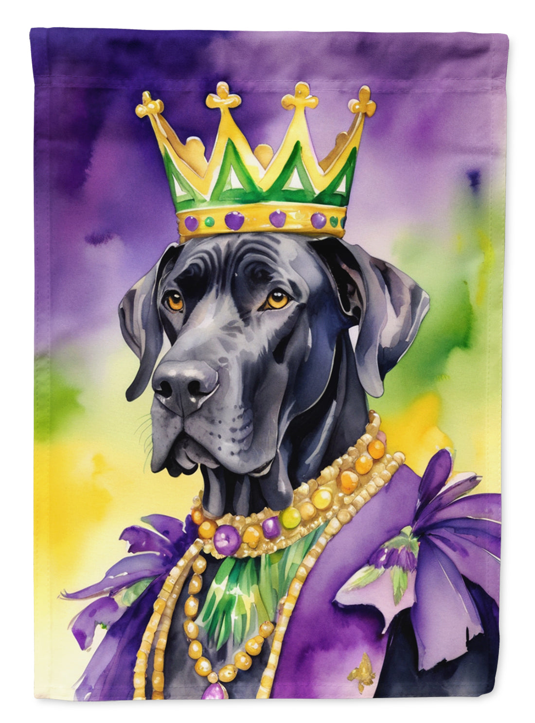 Buy this Great Dane King of Mardi Gras House Flag