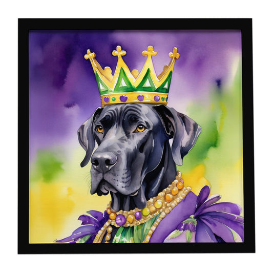 Buy this Great Dane King of Mardi Gras Framed Metal Print