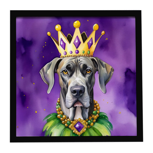 Buy this Great Dane King of Mardi Gras Framed Metal Print