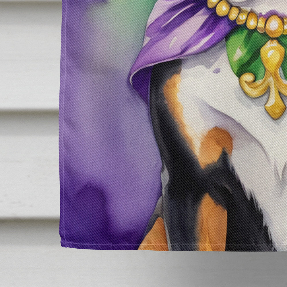 Greater Swiss Mountain Dog King of Mardi Gras House Flag