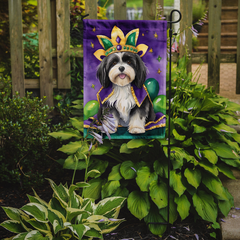 Havanese King of Mardi Gras Garden Flag