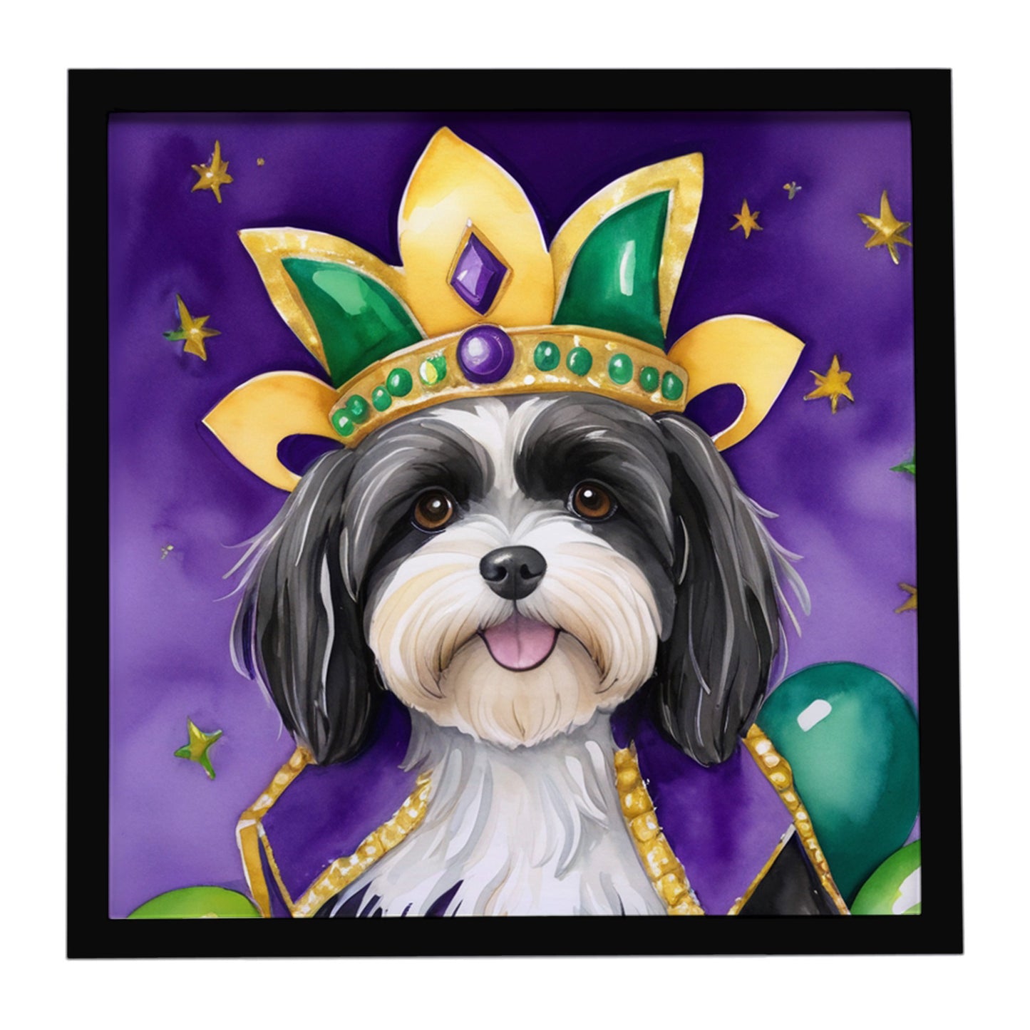 Buy this Havanese King of Mardi Gras Framed Metal Print