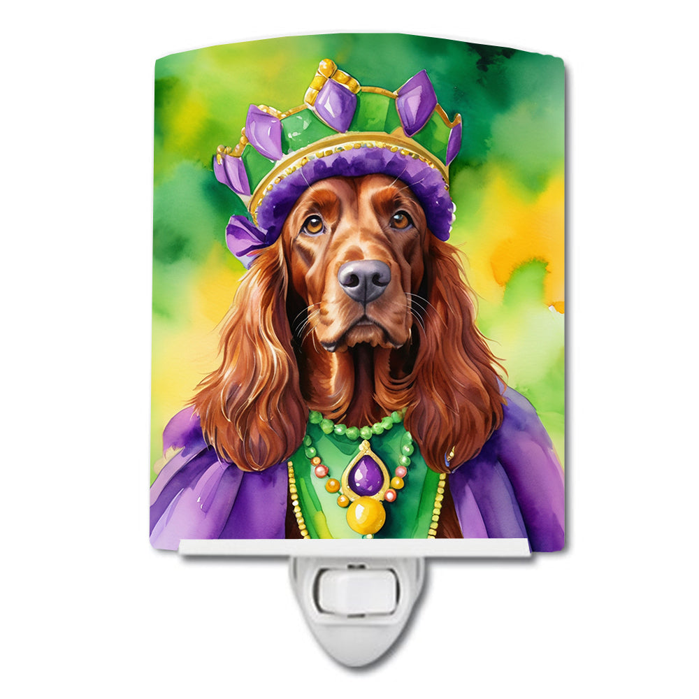 Buy this Irish Setter King of Mardi Gras Ceramic Night Light