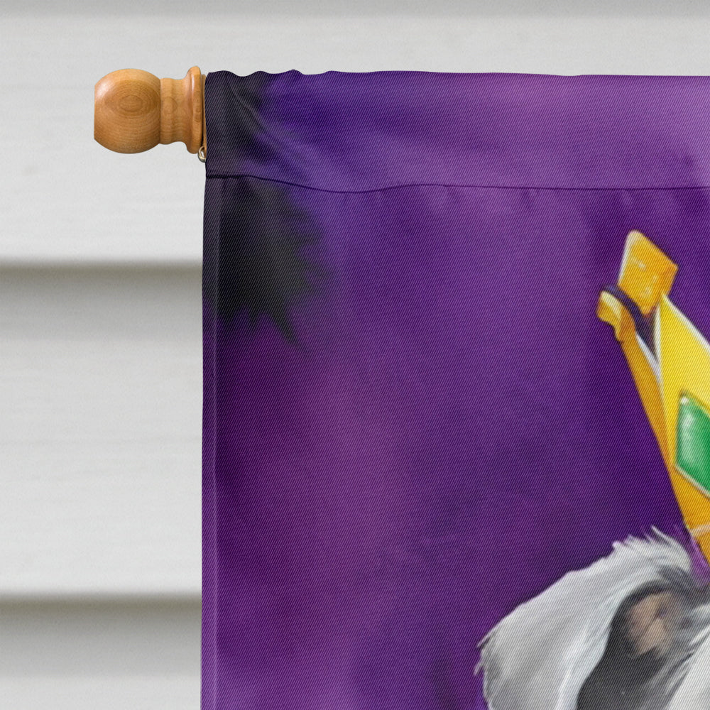 Irish Wolfhound King of Mardi Gras House Flag