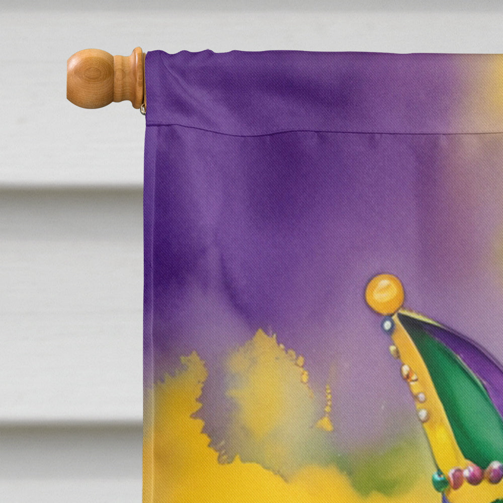 Jack Russell Terrier King of Mardi Gras House Flag