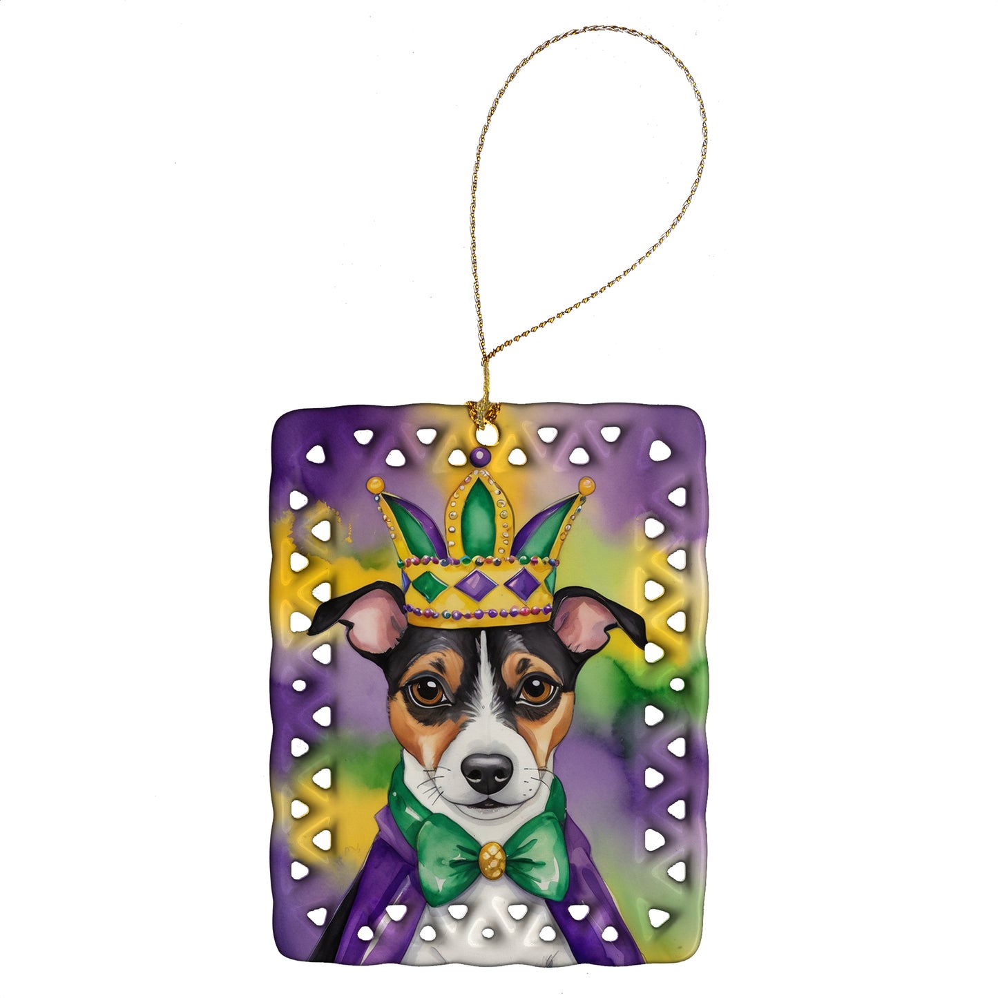 Buy this Jack Russell Terrier King of Mardi Gras Porcelain Ornament