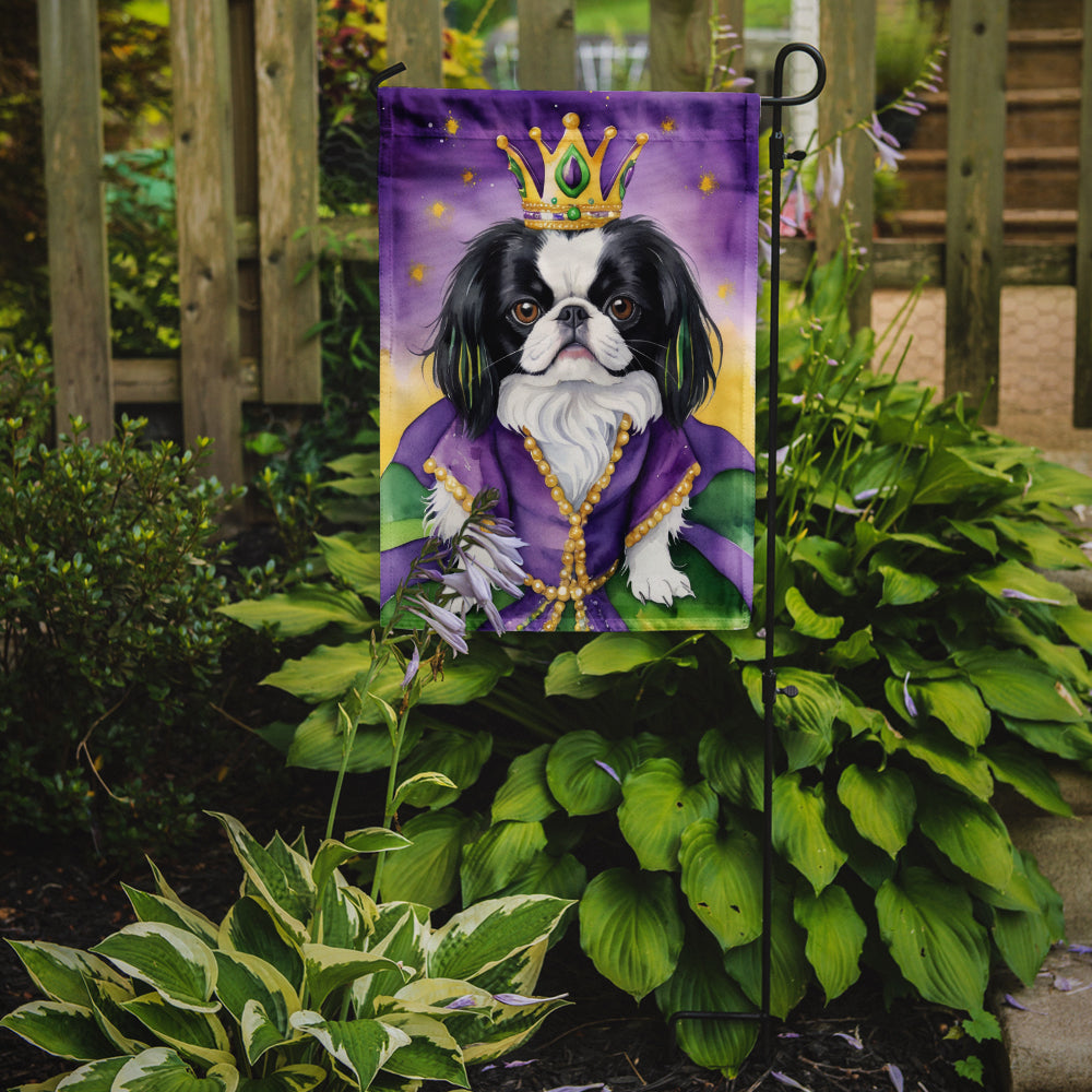 Japanese Chin King of Mardi Gras Garden Flag