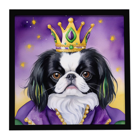 Buy this Japanese Chin King of Mardi Gras Framed Metal Print