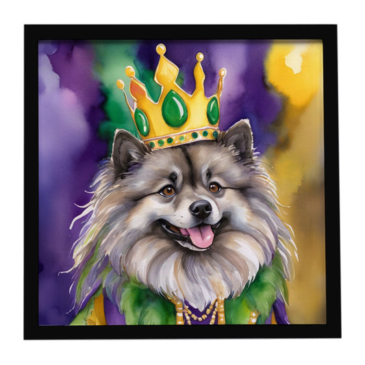 Buy this Keeshond King of Mardi Gras Framed Metal Print