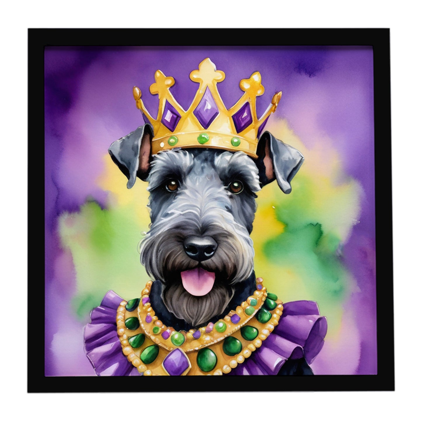 Buy this Kerry Blue Terrier King of Mardi Gras Framed Metal Print