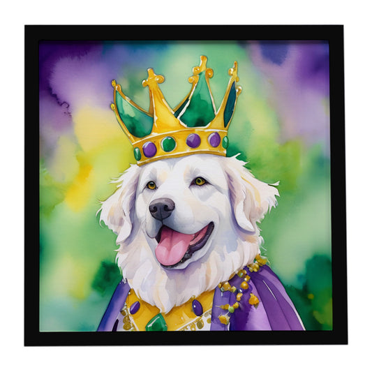Buy this Kuvasz King of Mardi Gras Framed Metal Print