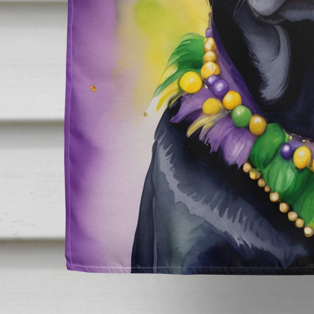 Labrador Retriever King of Mardi Gras House Flag