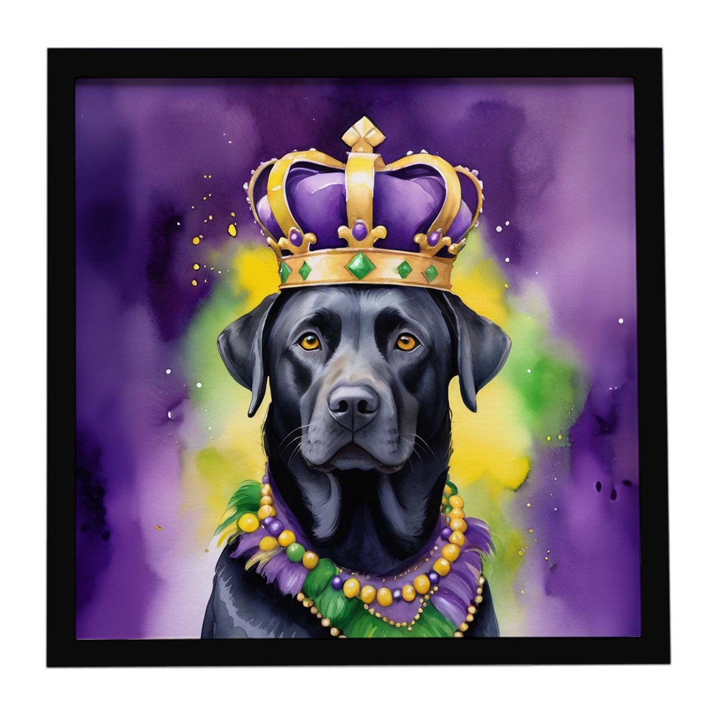 Buy this Labrador Retriever King of Mardi Gras Framed Metal Print