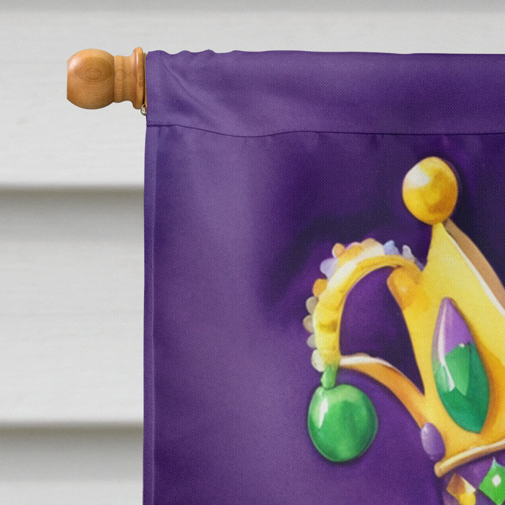 Labrador Retriever King of Mardi Gras House Flag