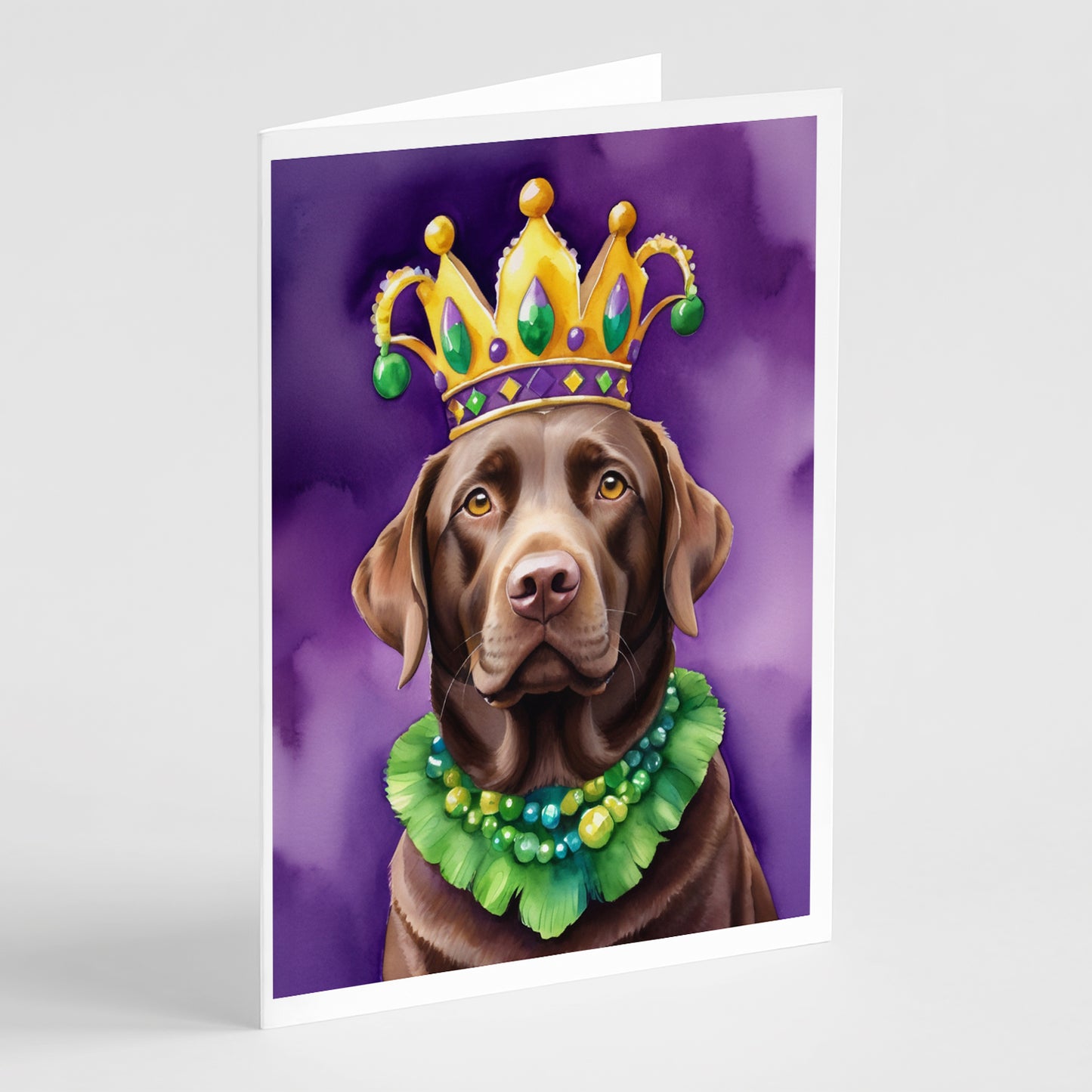 Buy this Labrador Retriever King of Mardi Gras Greeting Cards Pack of 8