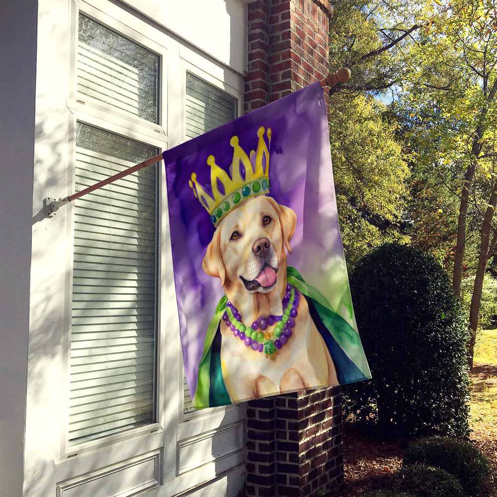 Labrador Retriever King of Mardi Gras House Flag