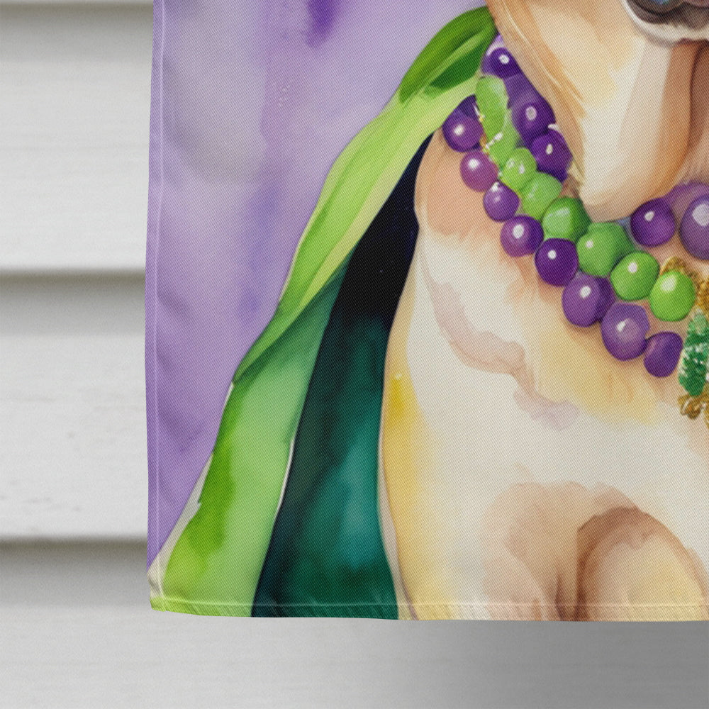 Labrador Retriever King of Mardi Gras House Flag