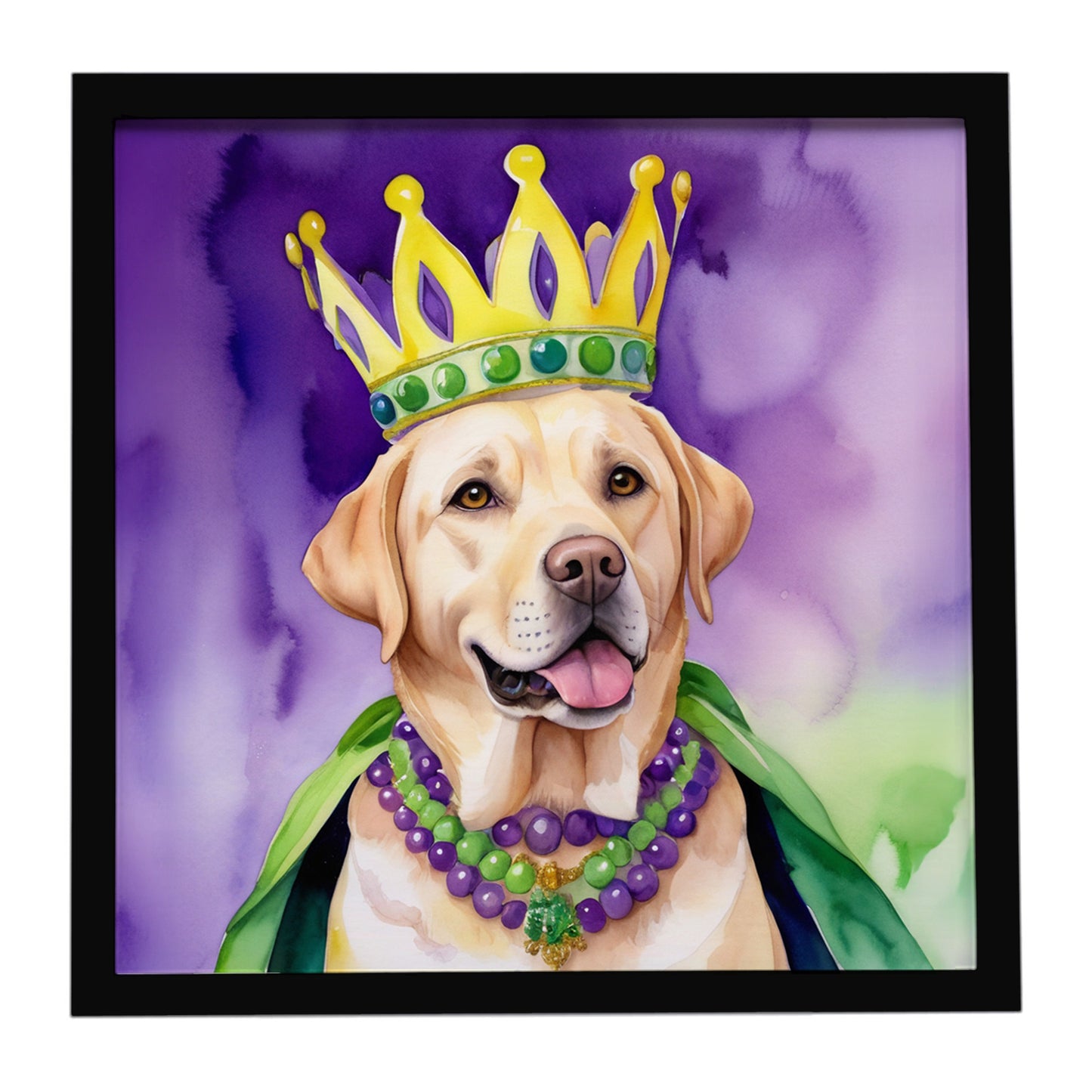 Buy this Labrador Retriever King of Mardi Gras Framed Metal Print