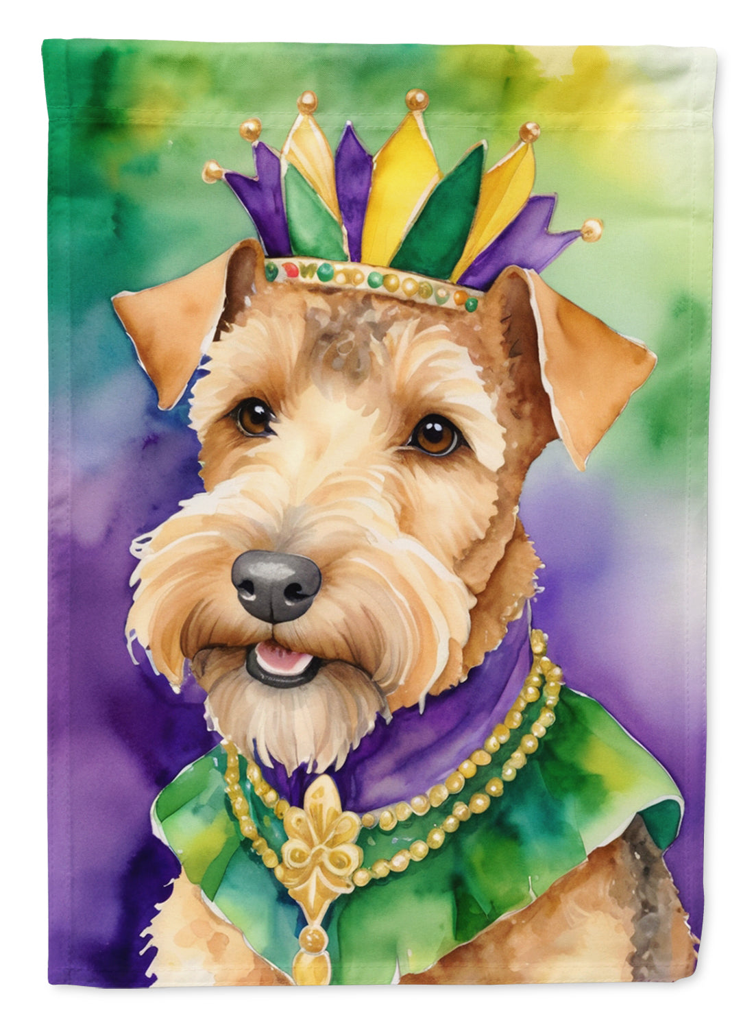 Buy this Lakeland Terrier King of Mardi Gras House Flag