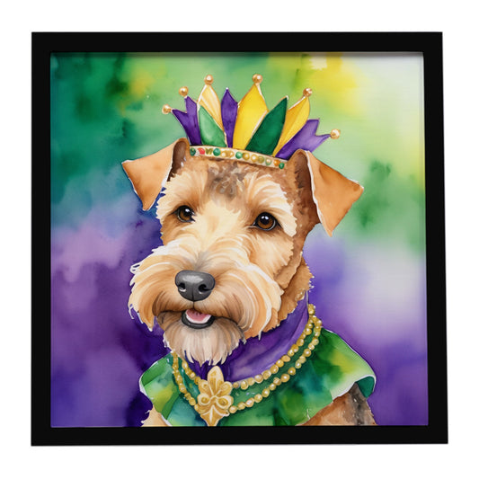 Buy this Lakeland Terrier King of Mardi Gras Framed Metal Print