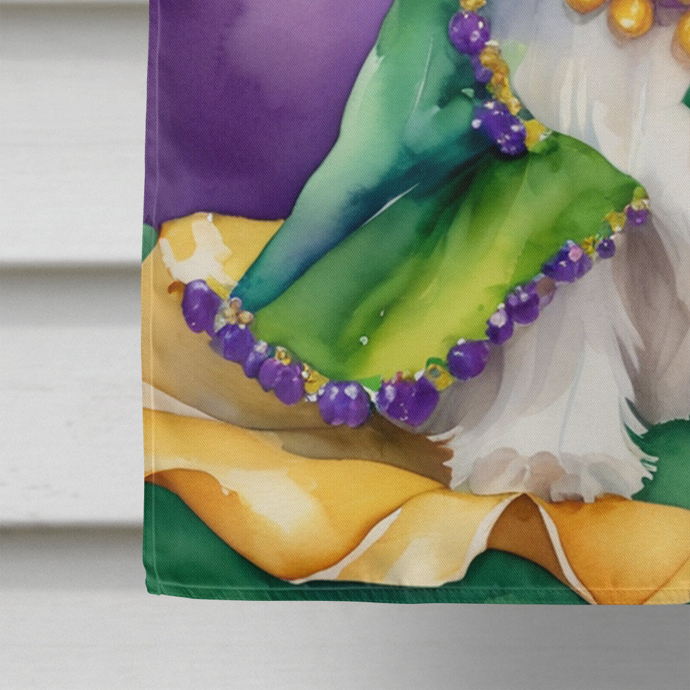 Lhasa Apso King of Mardi Gras House Flag