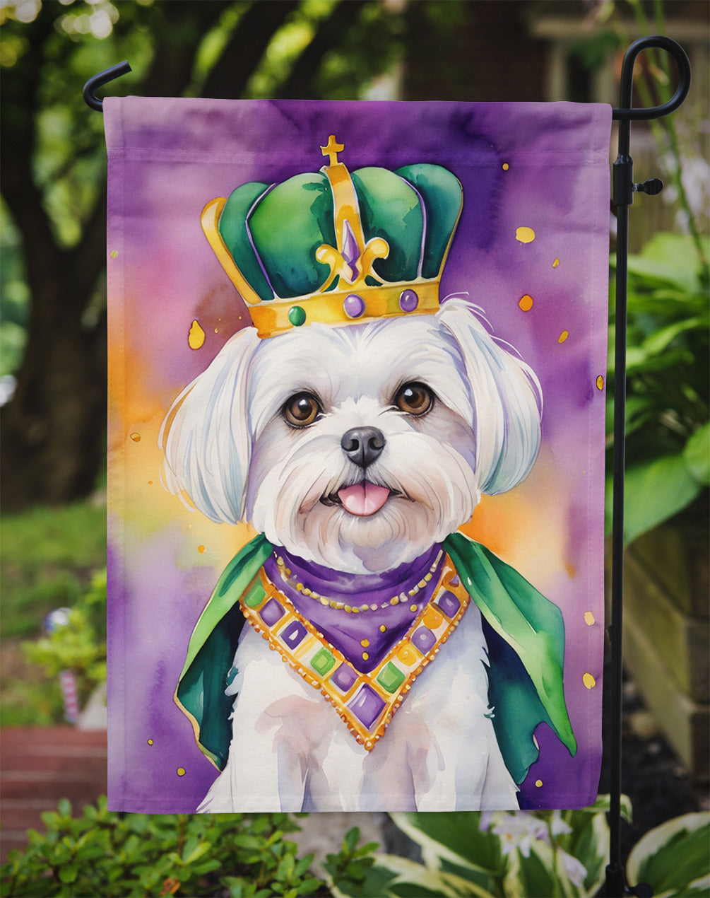 Maltese King of Mardi Gras Garden Flag