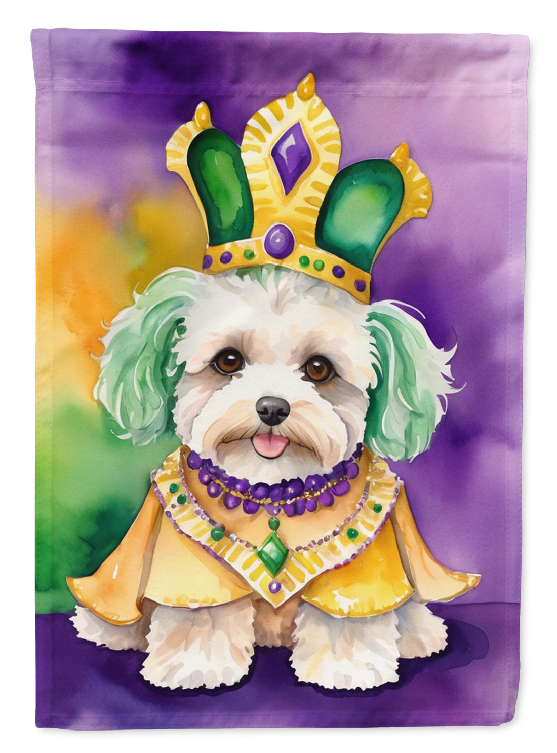 Buy this Maltipoo King of Mardi Gras House Flag