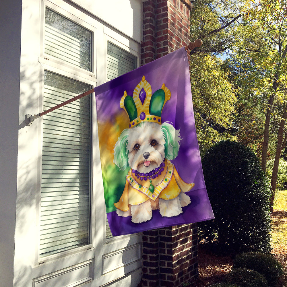 Maltipoo King of Mardi Gras House Flag