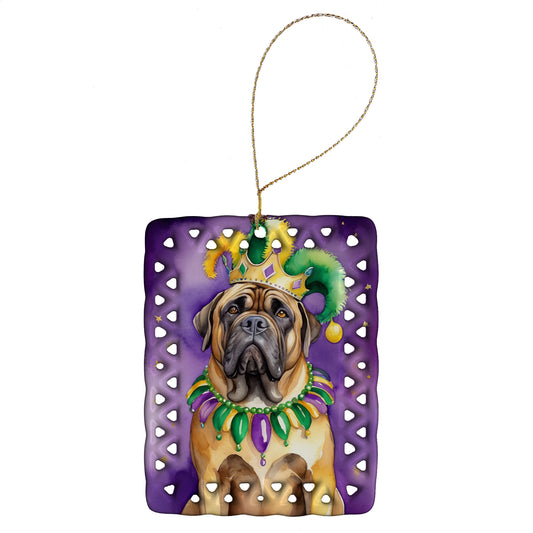 Buy this Mastiff King of Mardi Gras Porcelain Ornament