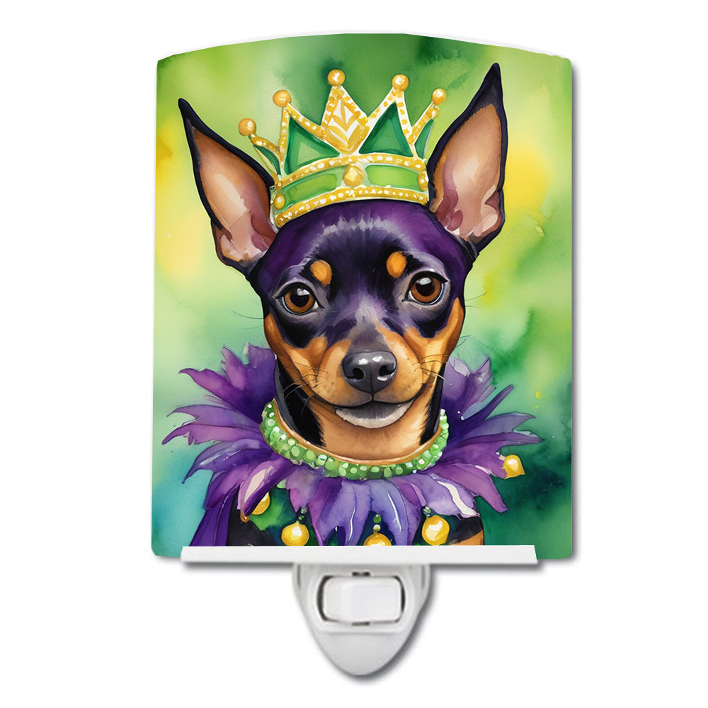 Buy this Miniature Pinscher King of Mardi Gras Ceramic Night Light