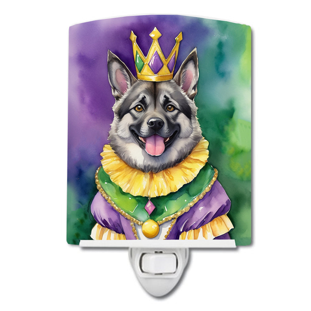 Buy this Norwegian Elkhound King of Mardi Gras Ceramic Night Light