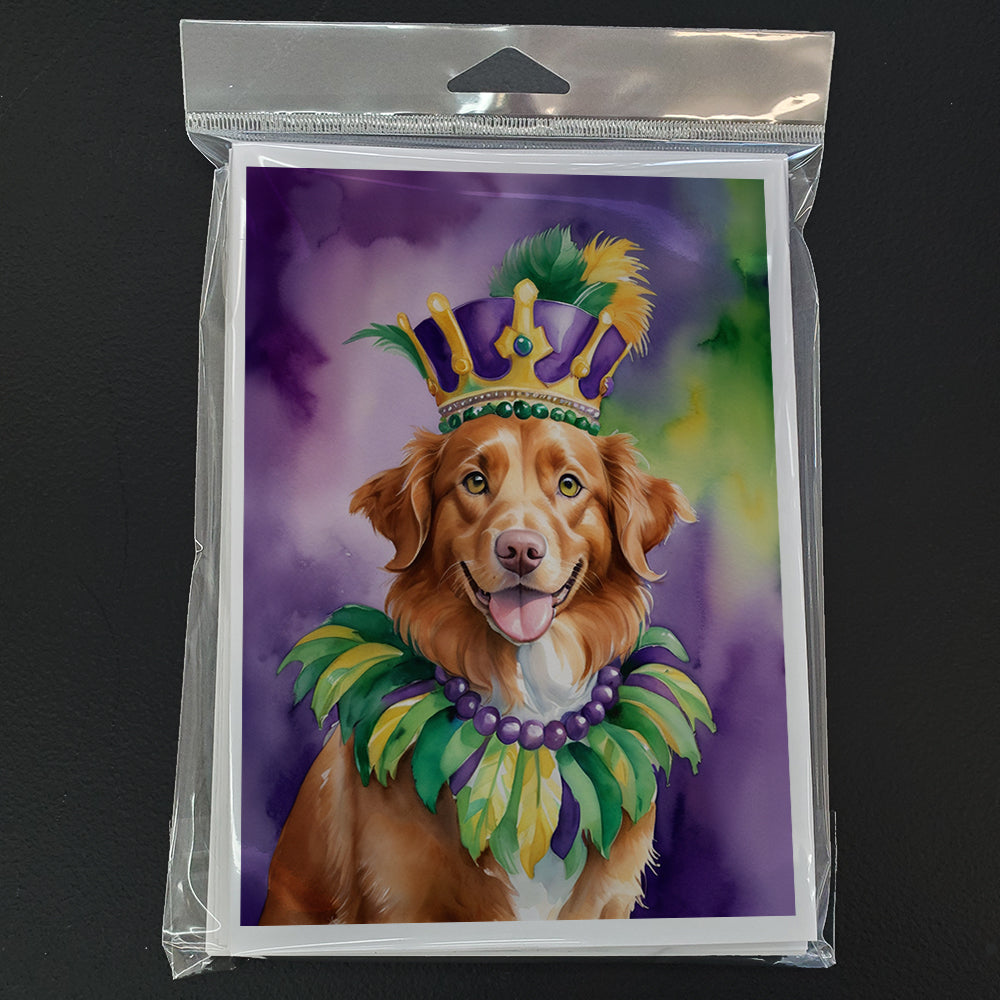 Nova Scotia Duck Tolling Retriever King of Mardi Gras Greeting Cards Pack of 8