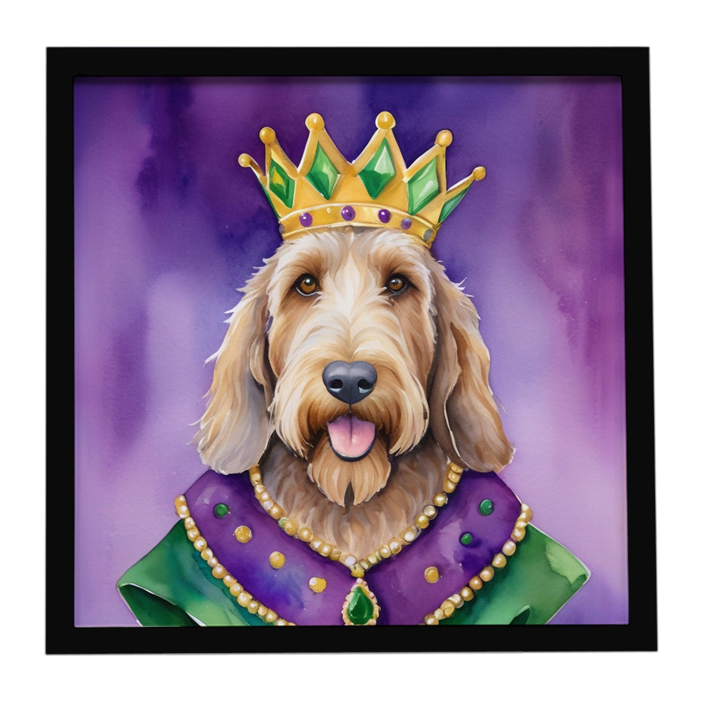 Buy this Otterhound King of Mardi Gras Framed Metal Print