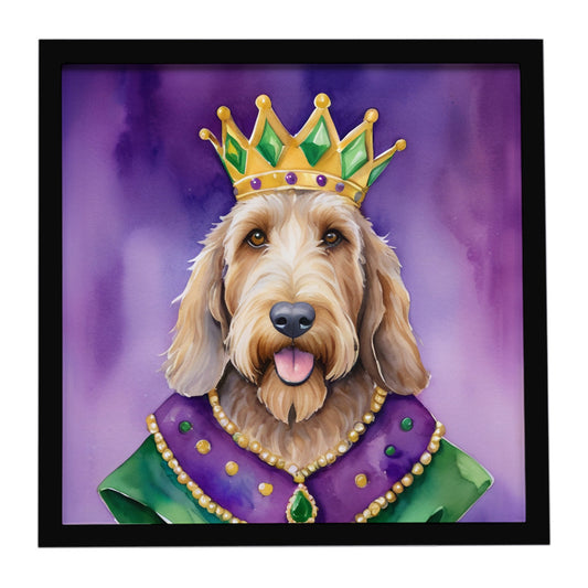 Buy this Otterhound King of Mardi Gras Framed Metal Print